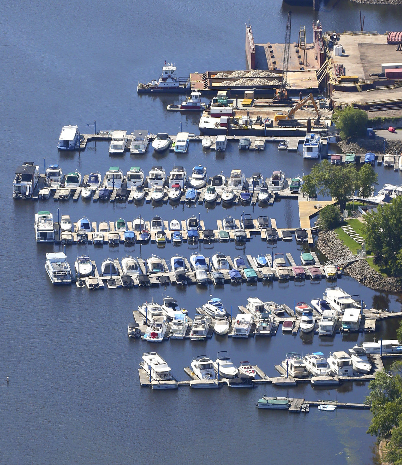 A view from high above the river